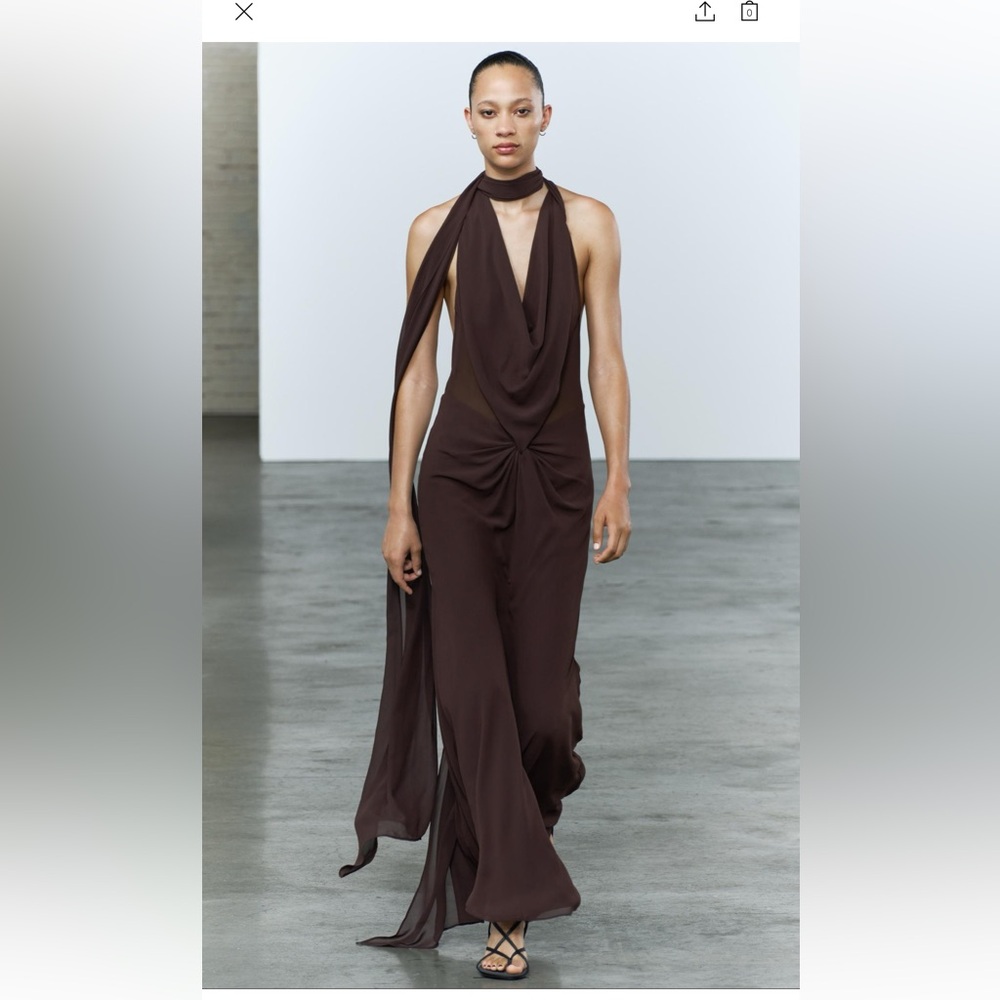 ZARA BROWN DRESS
